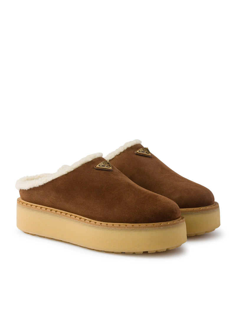Prada Women Suede Mules - 2