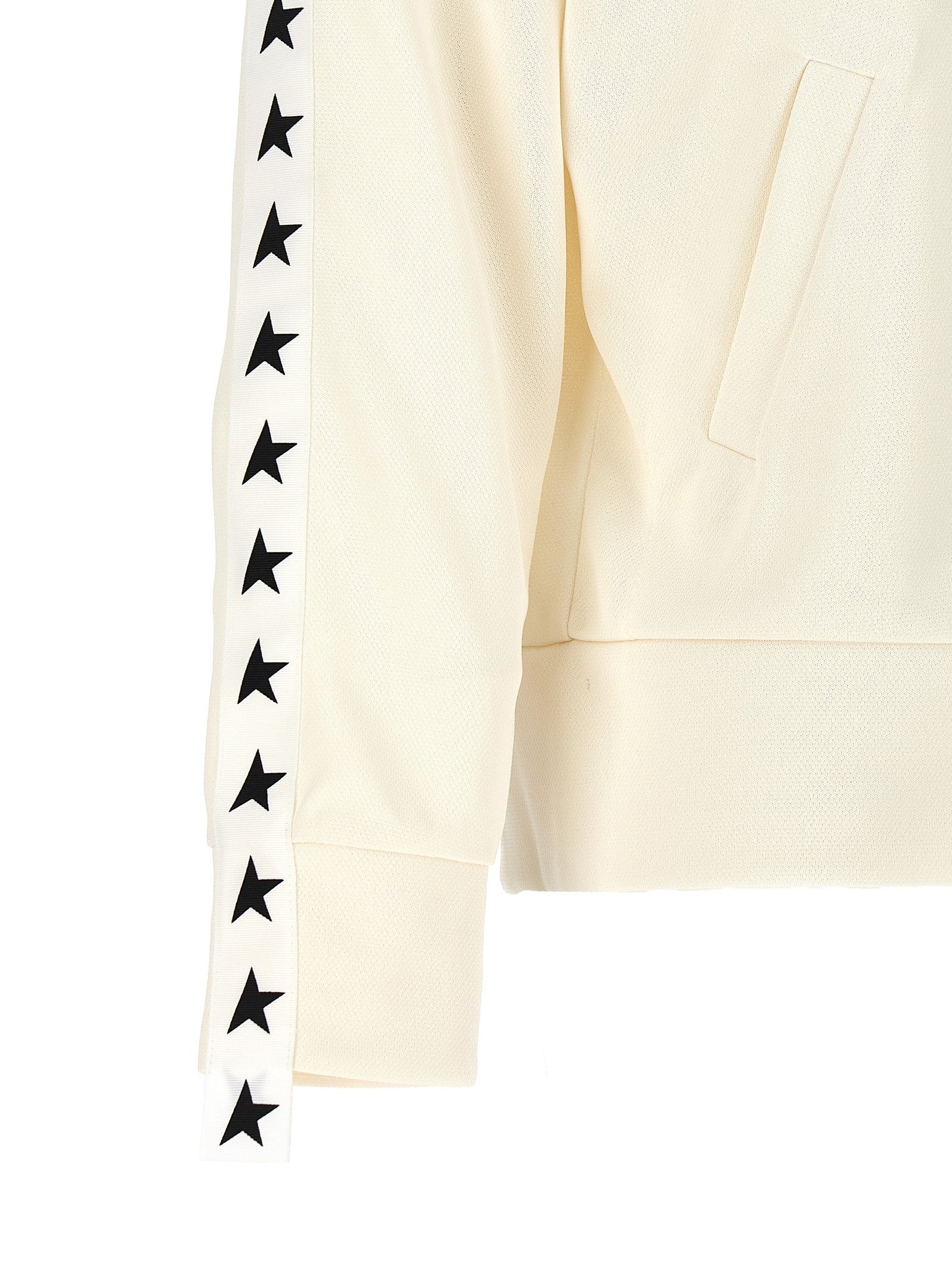 Zipped Track Sweatshirt White/Black - 5