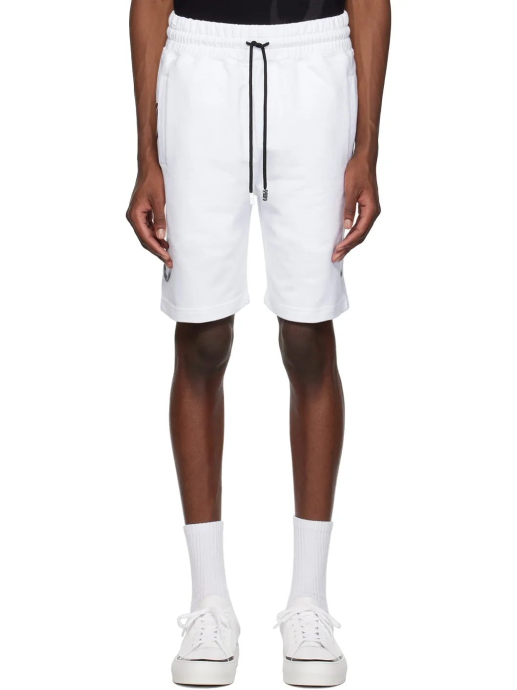 White Printed Shorts - 1