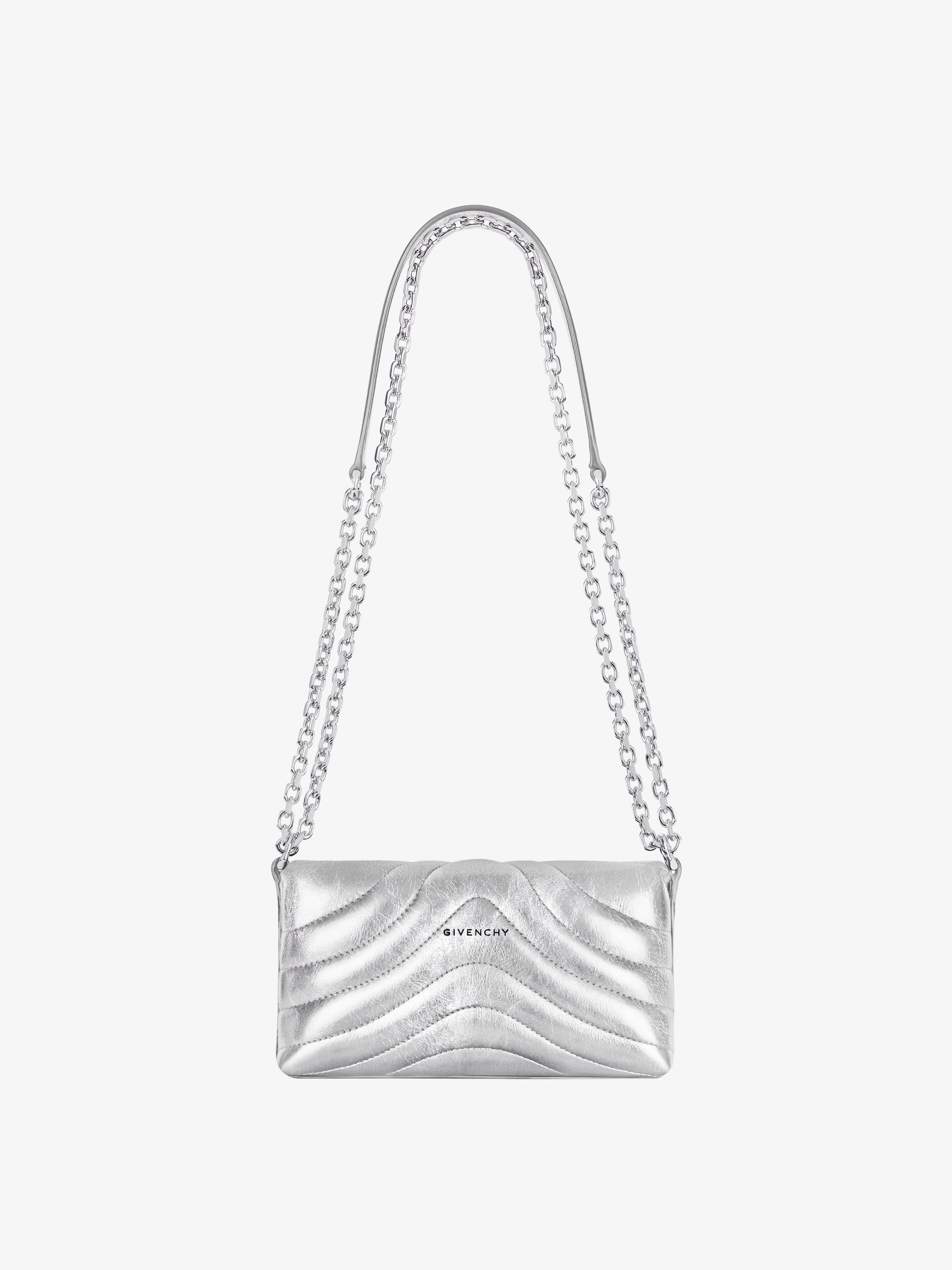 4G LIQUID WALLET ON CHAIN IN LAMINATED QUILTED LEATHER - 5