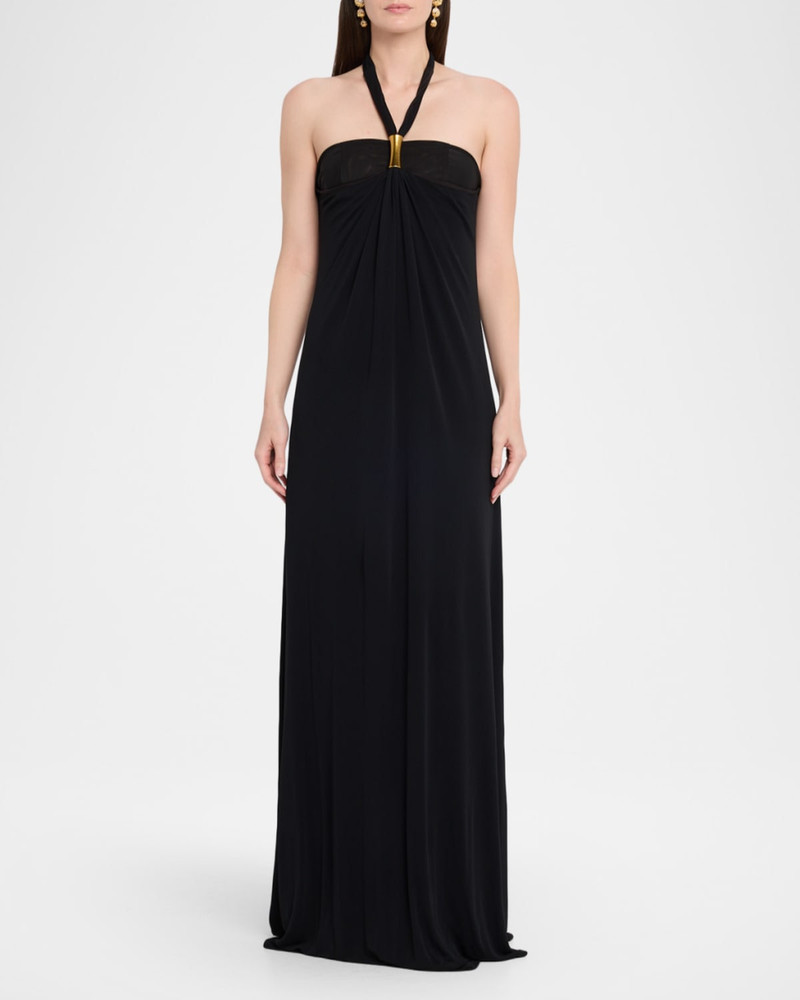 RAMY BROOK Meredith Gathered Halter Gown outlook