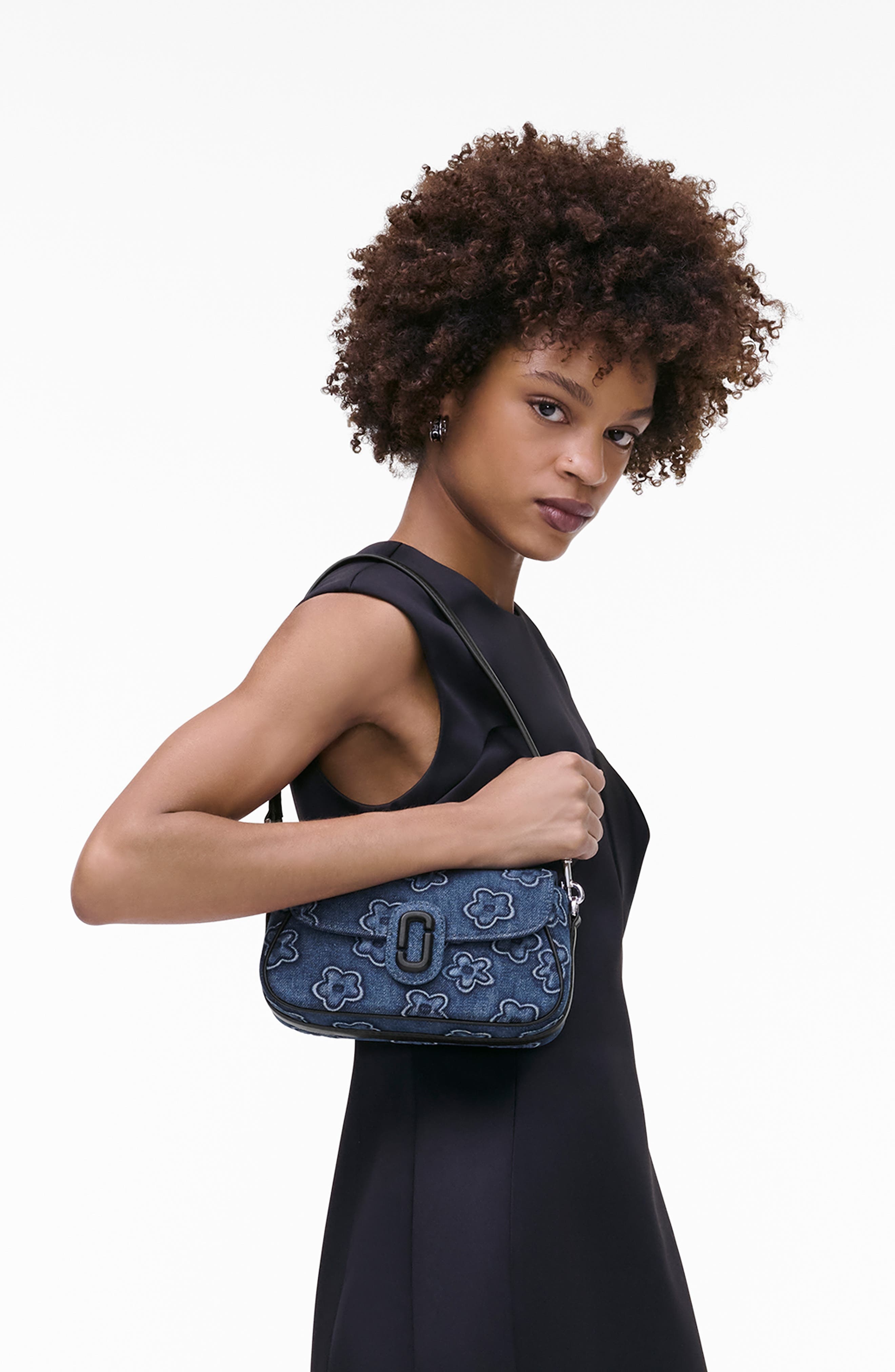 Marc Jacobs The Puffy Daisy Denim Clover Shoulder Bag in Medium Wash Indigo at Nordstrom - 2