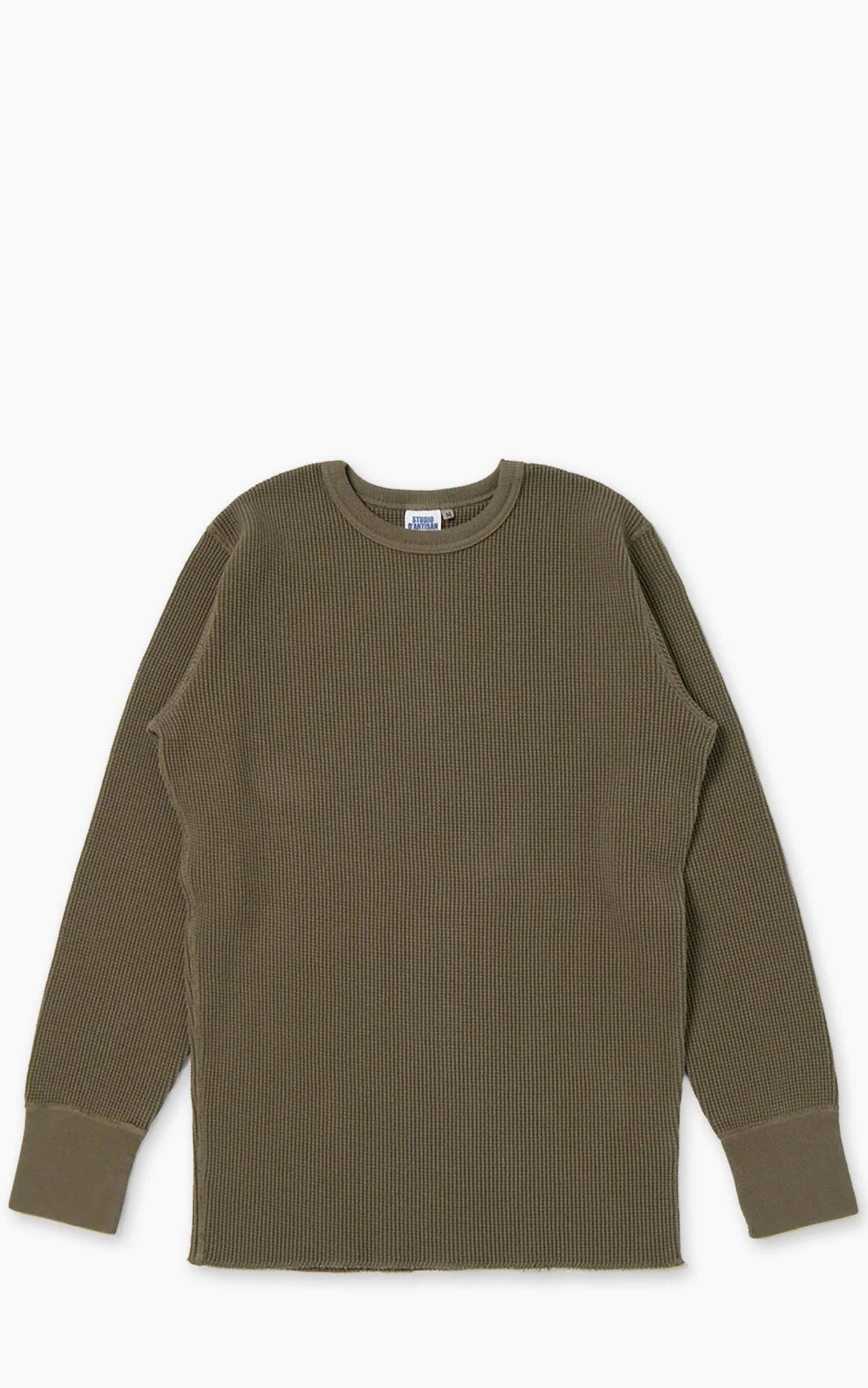 STUDIO D'ARTISAN 9936 HEAVYWEIGHT THERMAL LONGSLEEVE KHAKI - 1