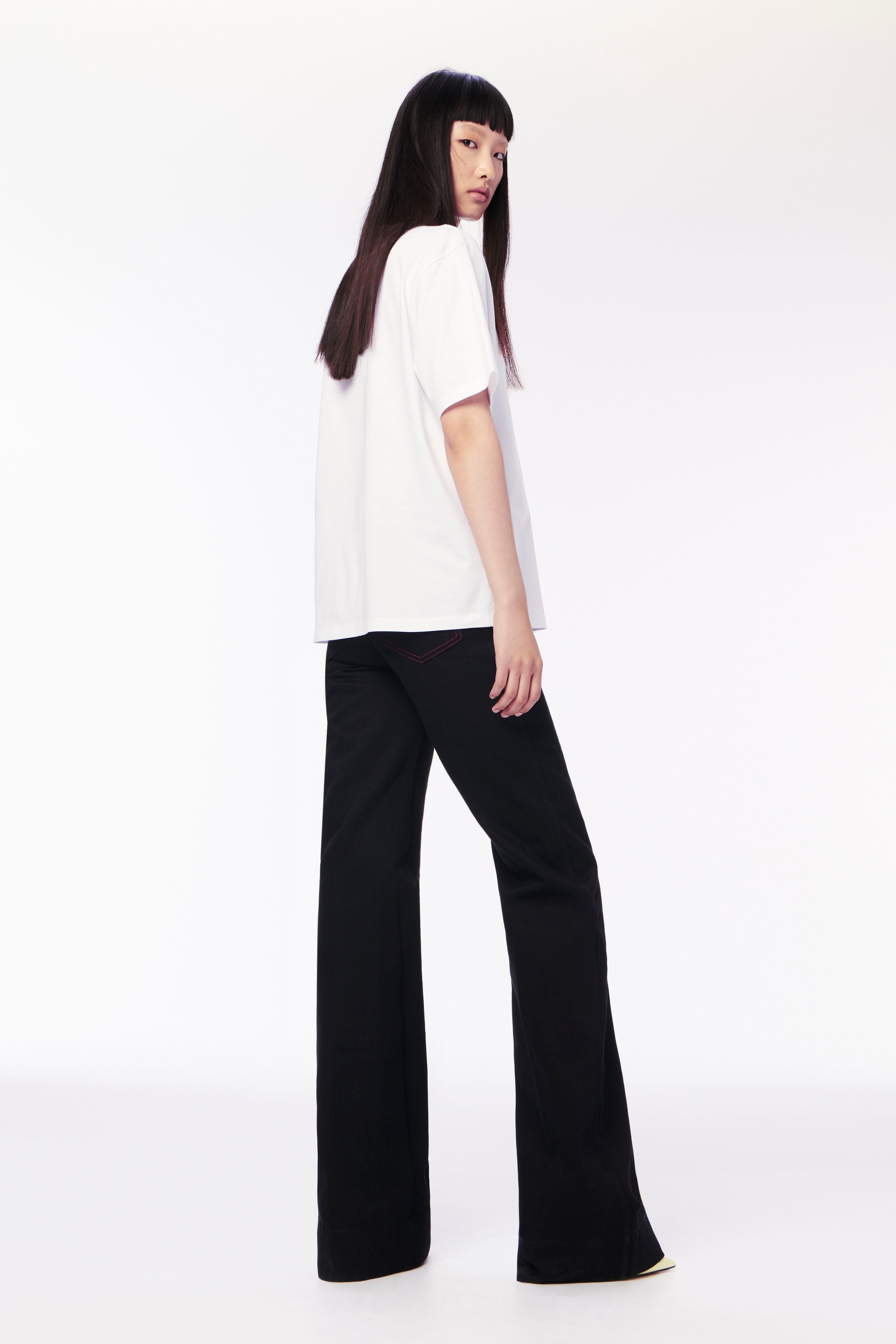 Alina High Waisted Patch Pocket Jean in Raw Black - 5