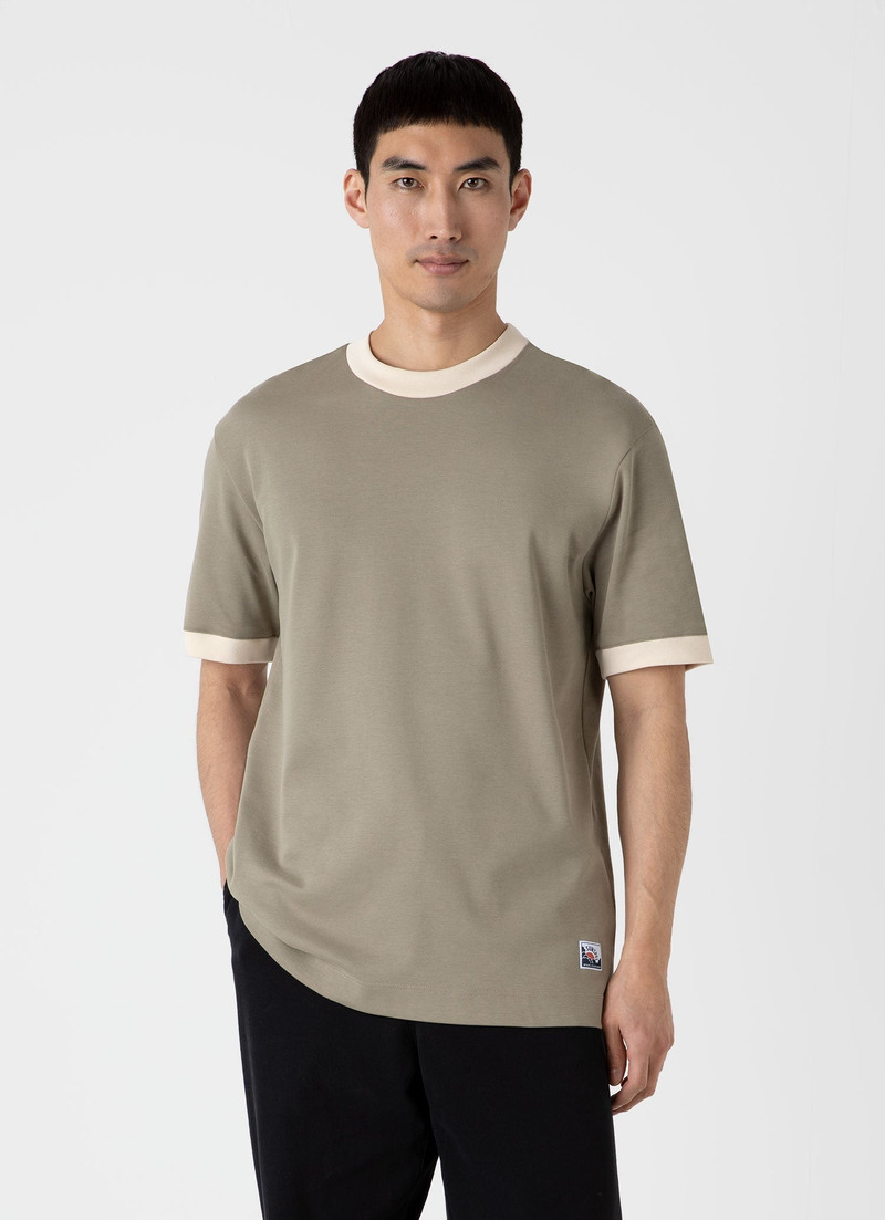 Sunspel x Nigel Cabourn Carbon Brushed T‑shirt 2