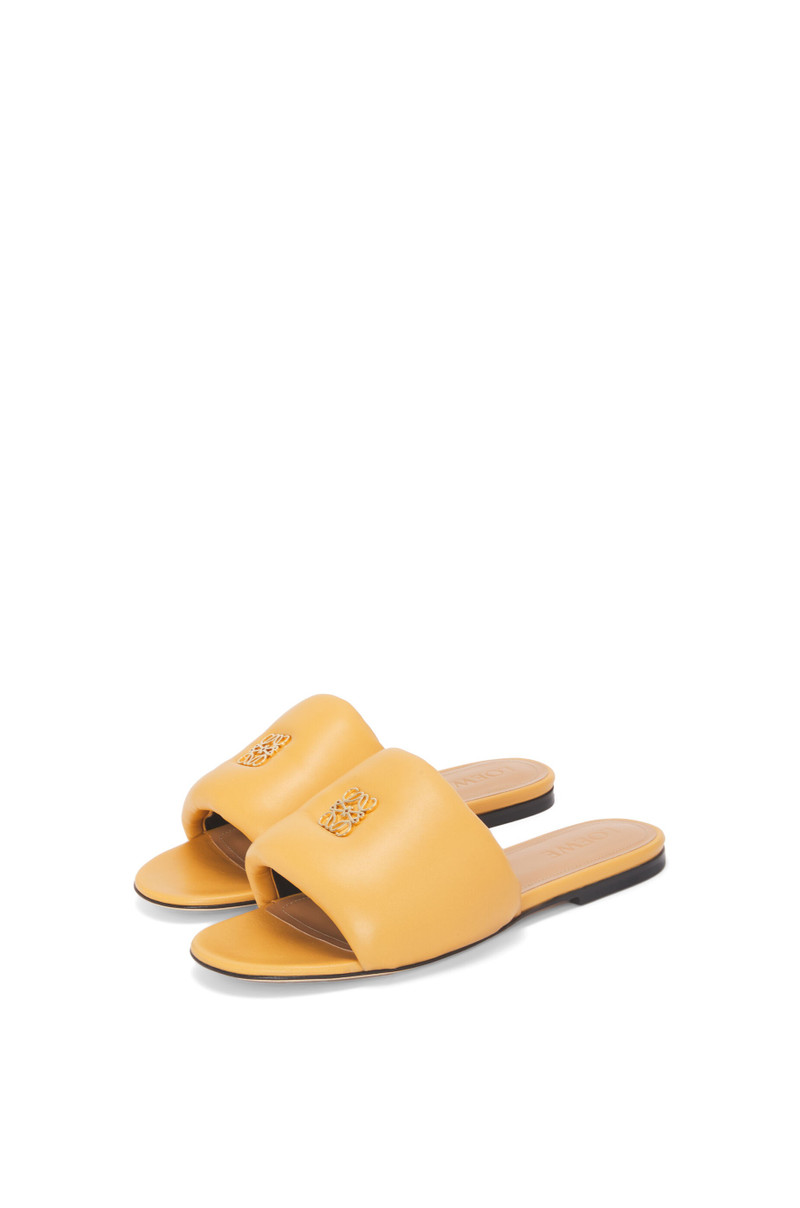 Loewe Anagram padded slide in lambskin outlook