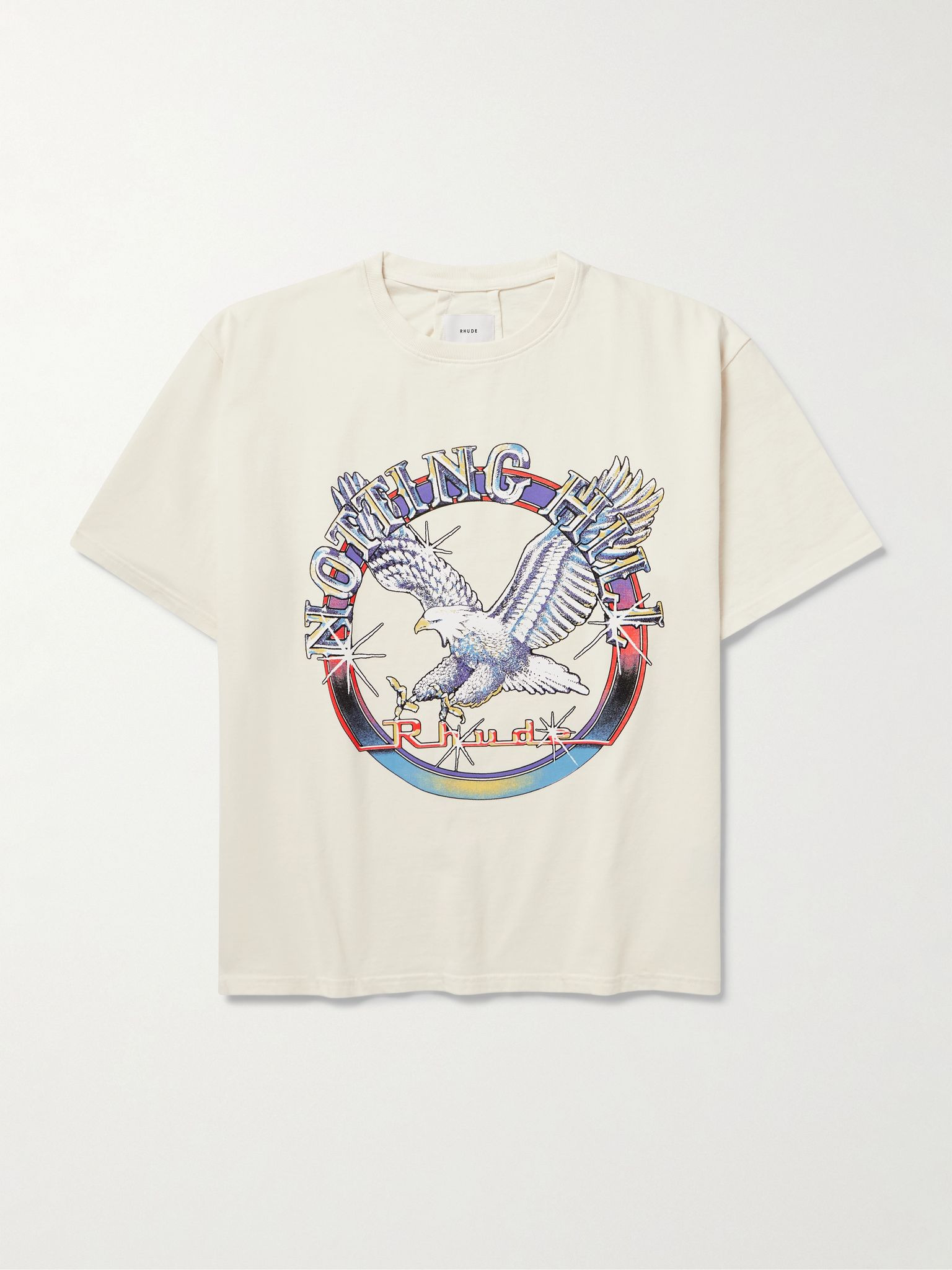Notting Hill Eagle Logo-Print Cotton-Jersey T-Shirt White - 1