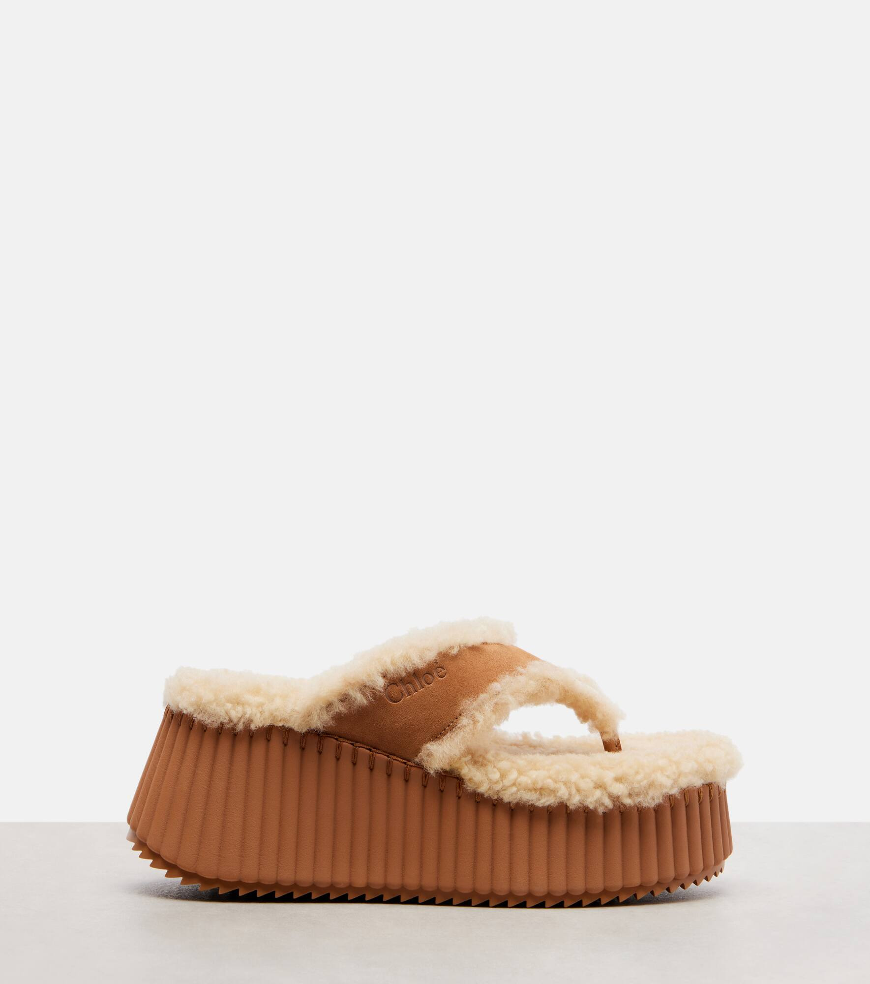 Nama 80 suede platform thong sandals - 4