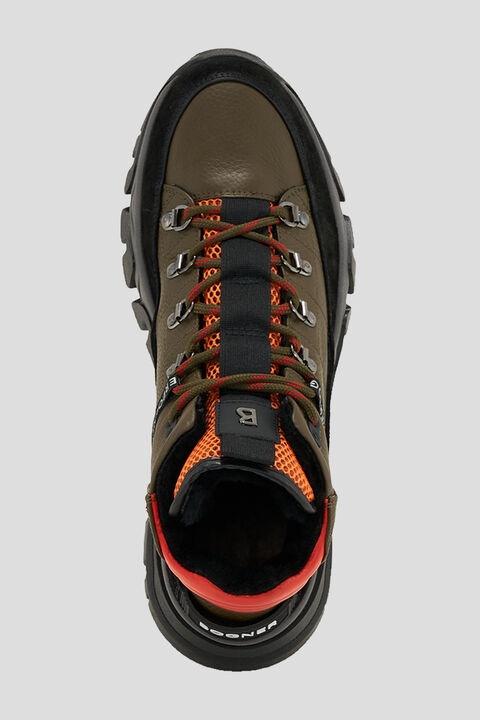Copper Mountain low boot sneakers in Black/Olive green - 5