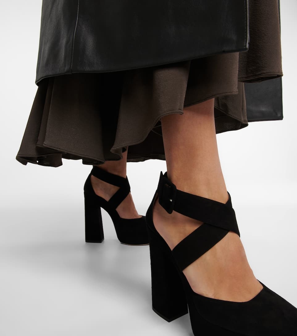Gian 140 platform leather pumps - 6
