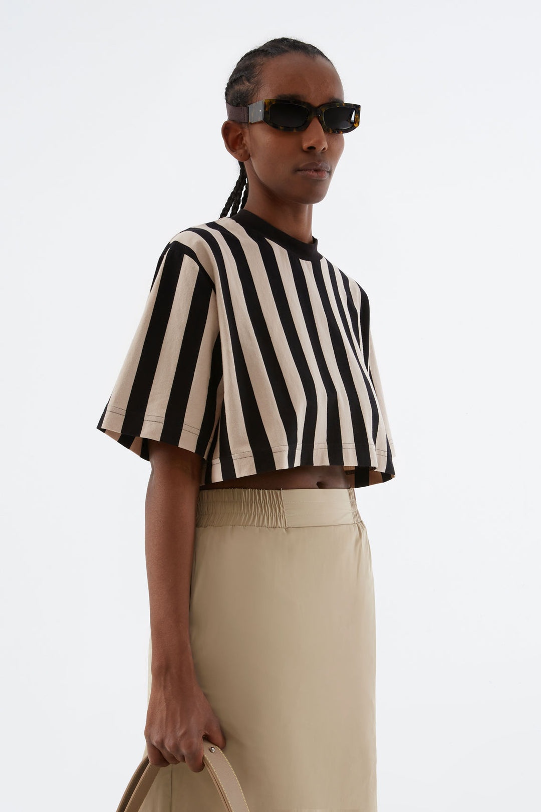 CREAM & BLACK STRIPES TOP - 2