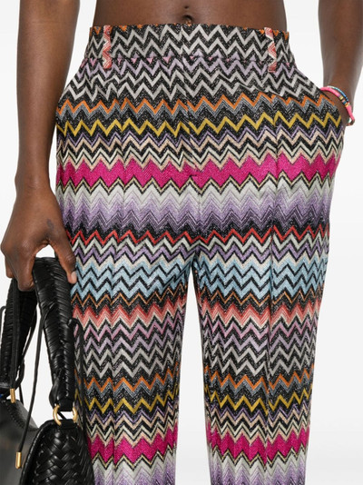 Missoni Zigzag pattern flared trousers outlook