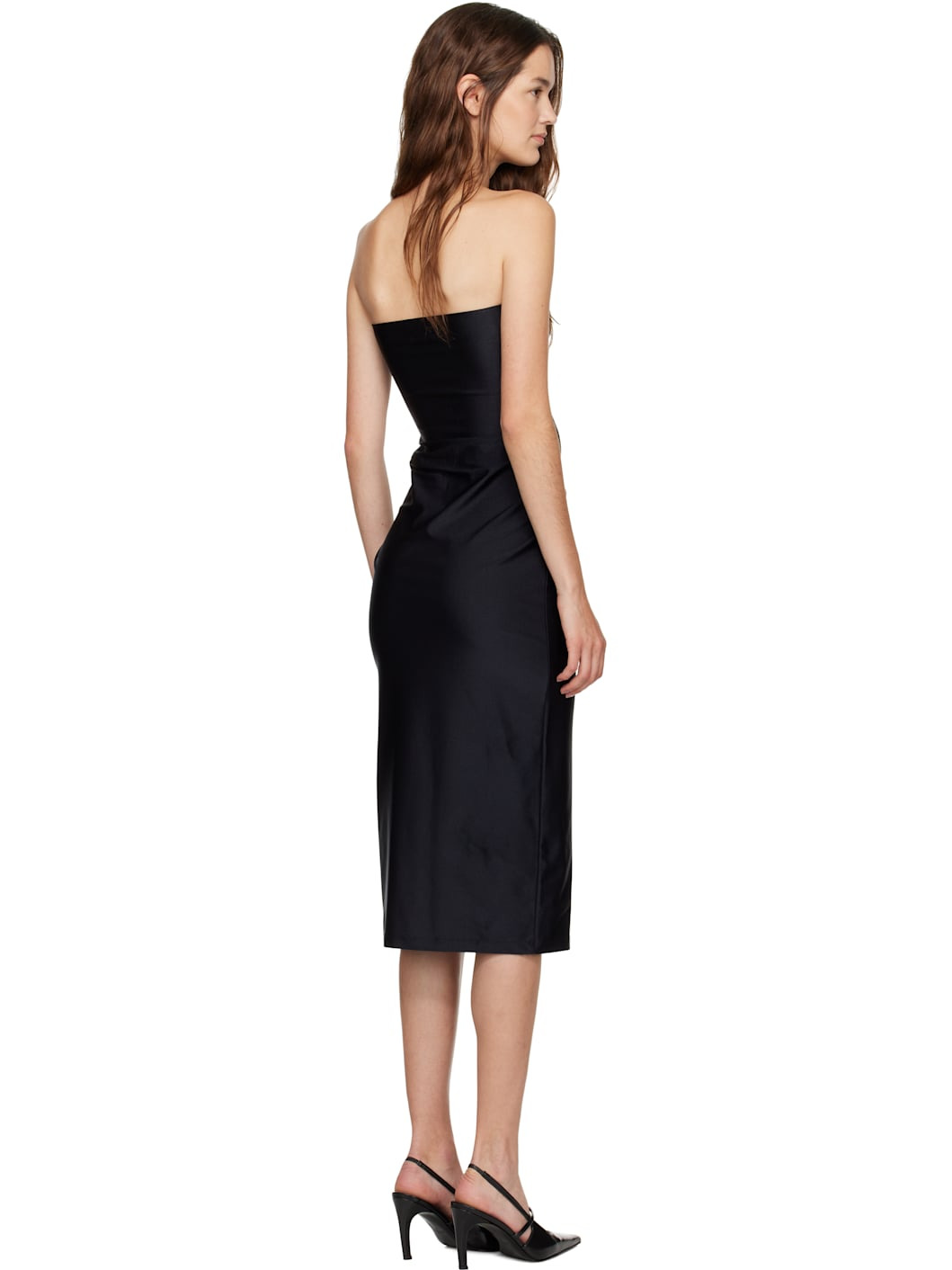 Black Multi Buckle Midi Dress - 3