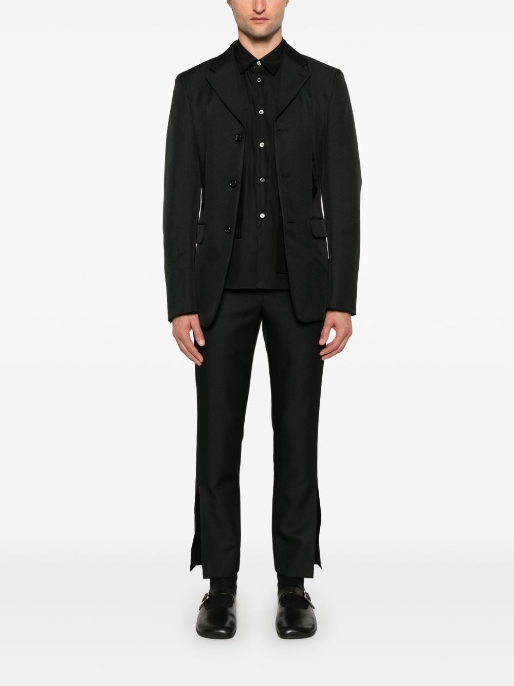 draped-detail shirt - 2