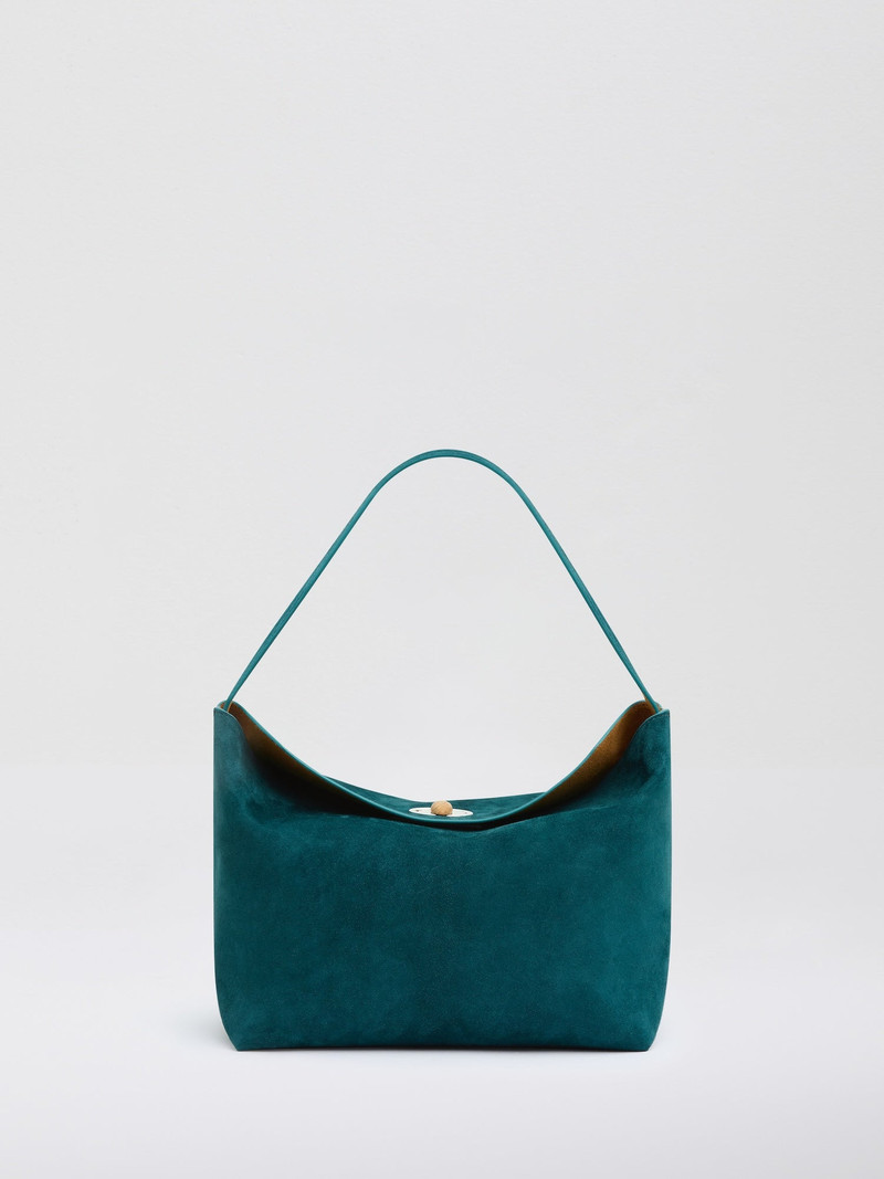 Turnlock Suede Shoulder Bag 1