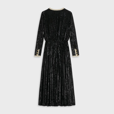 CELINE EMBROIDERED 'CHASSEUR' DRESS IN SILK GEORGETTE outlook