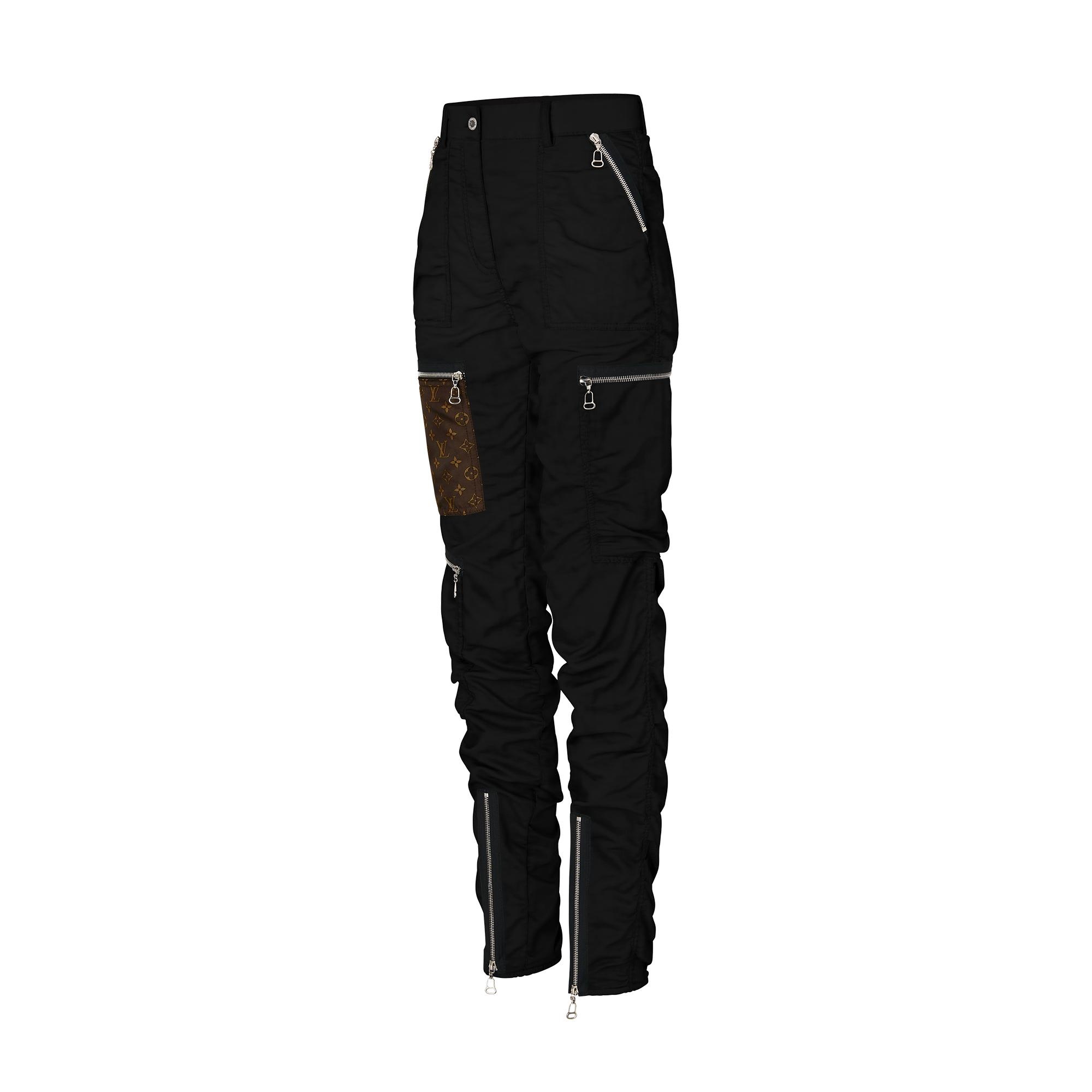 Monogram Pocket Sporty Zipper Pants  - 2