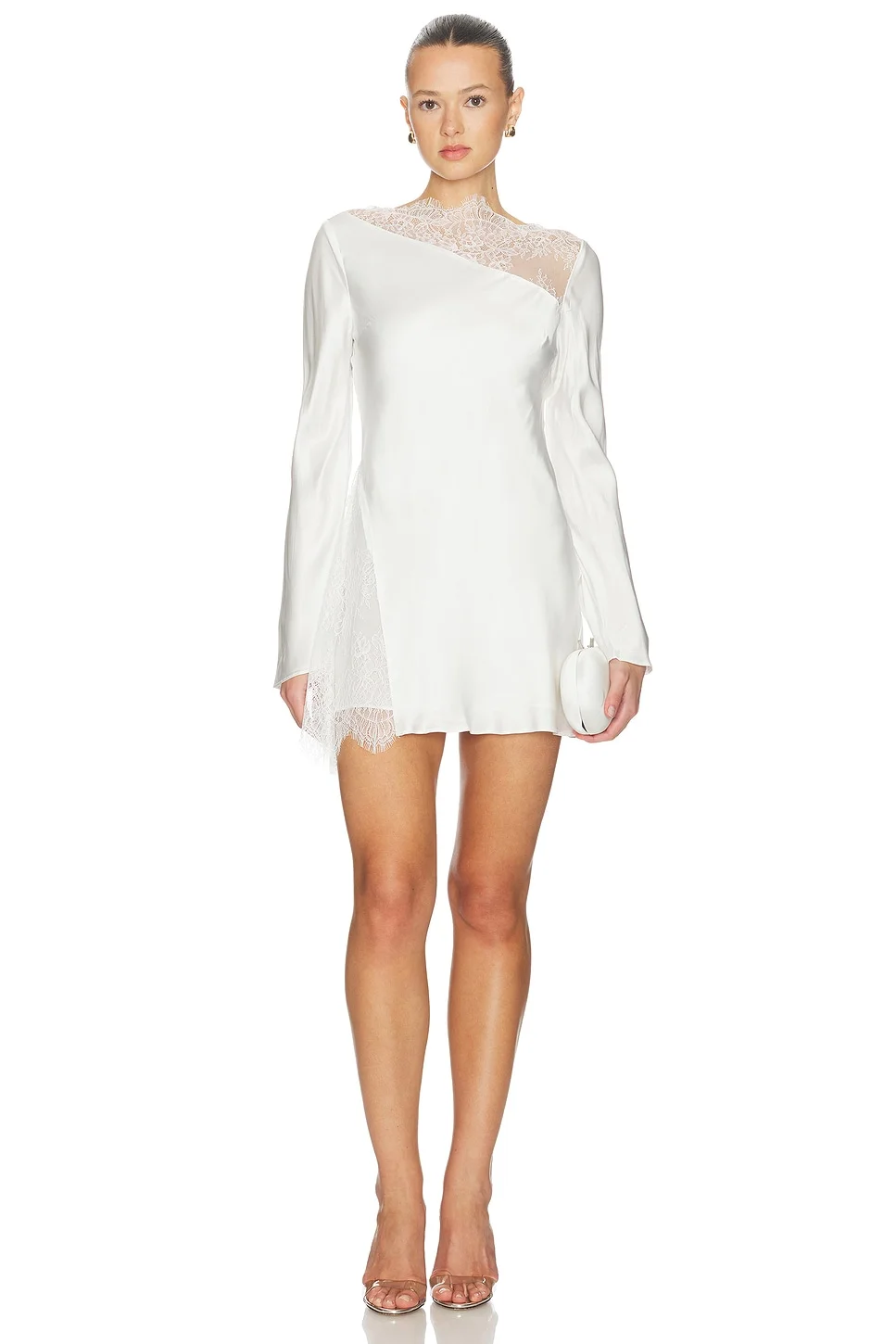 Allegra Lace Panelled Mini Dress - 1