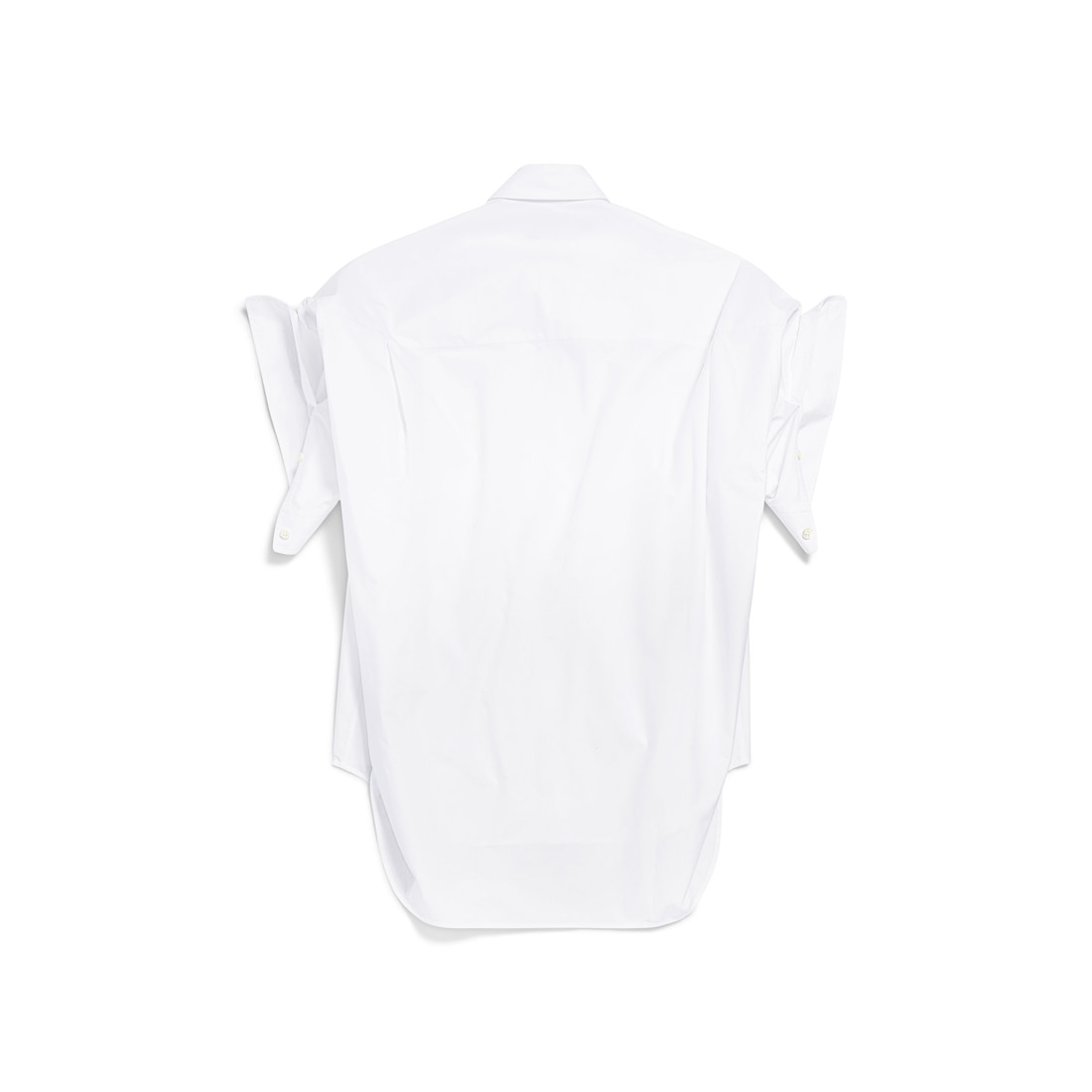 Women's Tucked Sleeve Shirt in White - 6