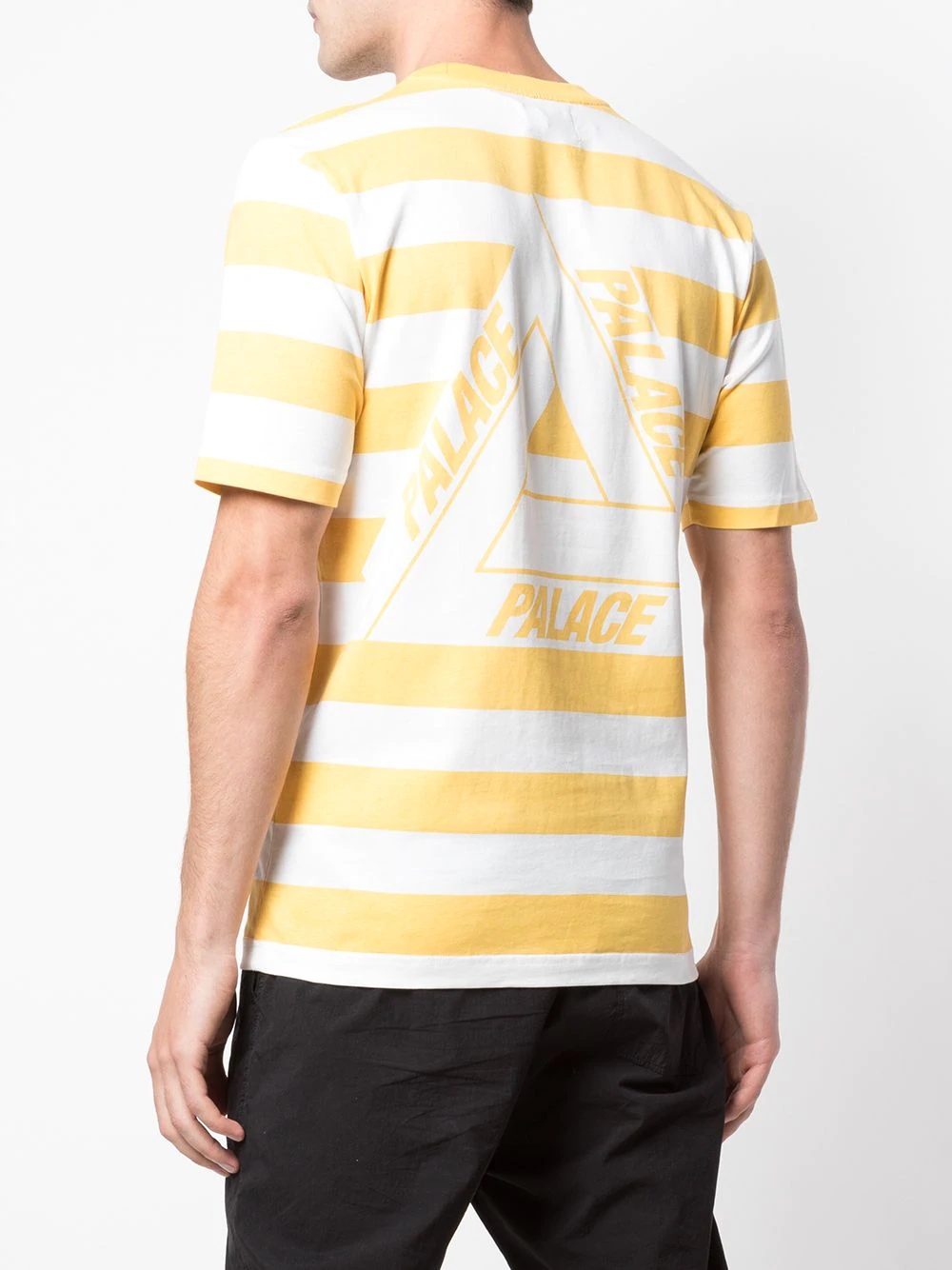 striped logo print T-shirt - 4