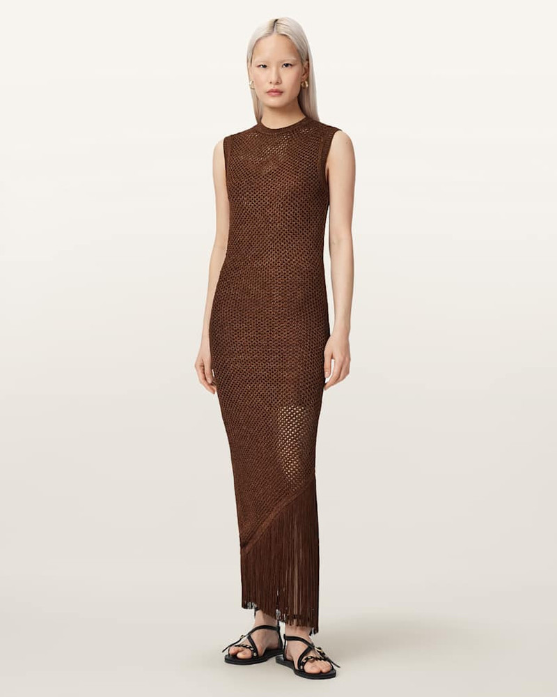 ALLSAINTS JESSIE SLIM FIT KNITTED MIDI DRESS outlook
