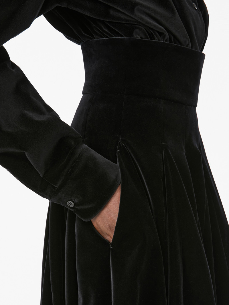 BARTOLO1234 Long, smooth velvet skirt 5