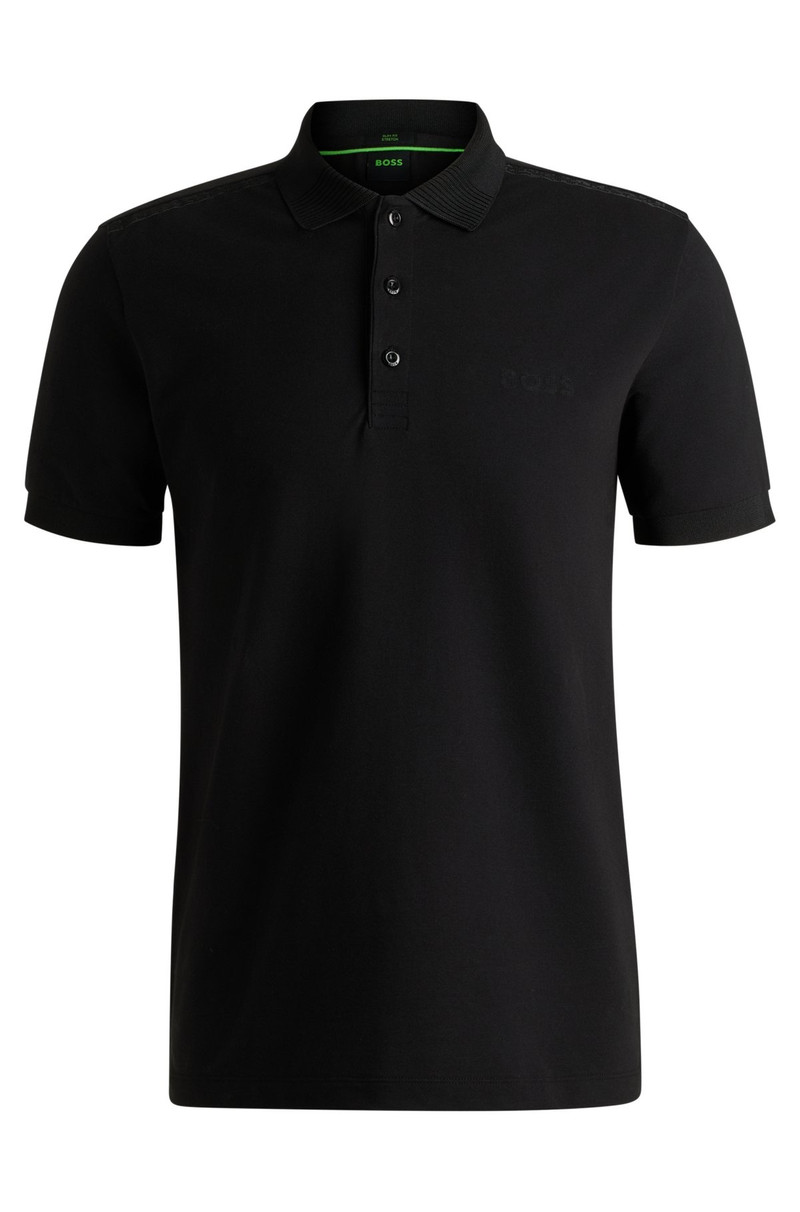 SLIM-FIT POLO SHIRT WITH HOLOGRAM-EFFECT TRIMS 1
