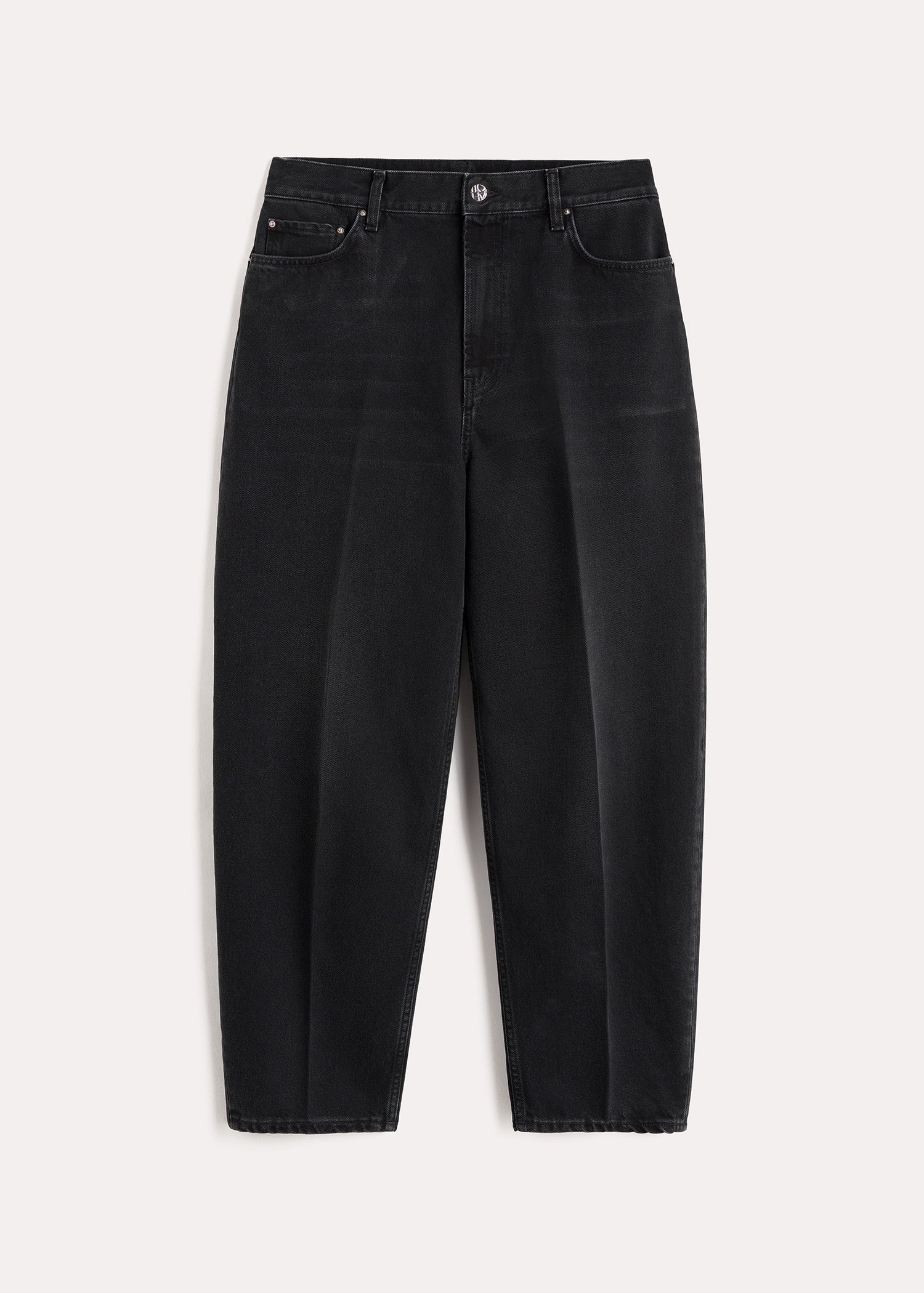 Wide tapered leg denim faded black - 1