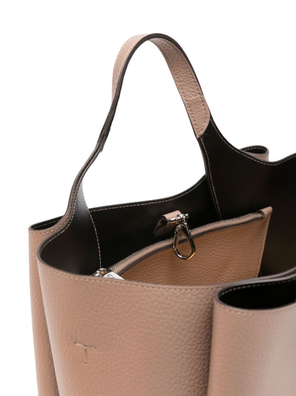 mini leather tote bag - 5