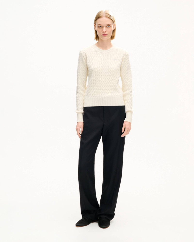 KENZO 'KENZO Signature' embroidered loose knit jumper in cotton wool outlook