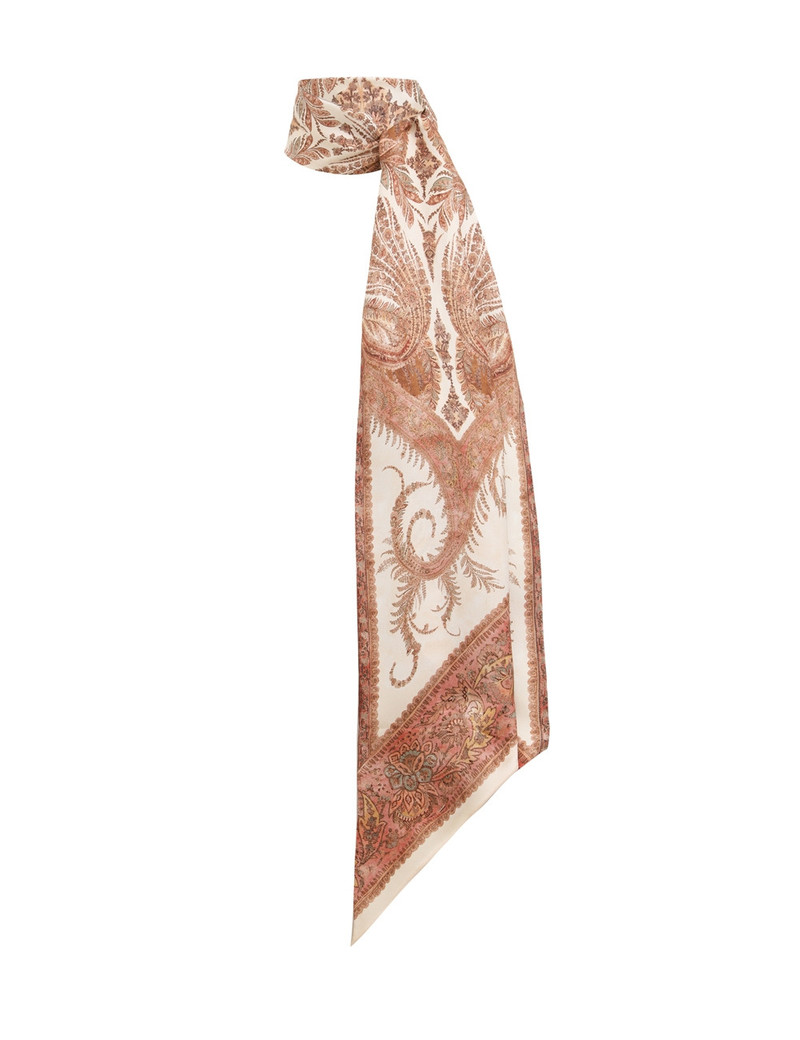 PRINTED SILK NECK SCARF 1
