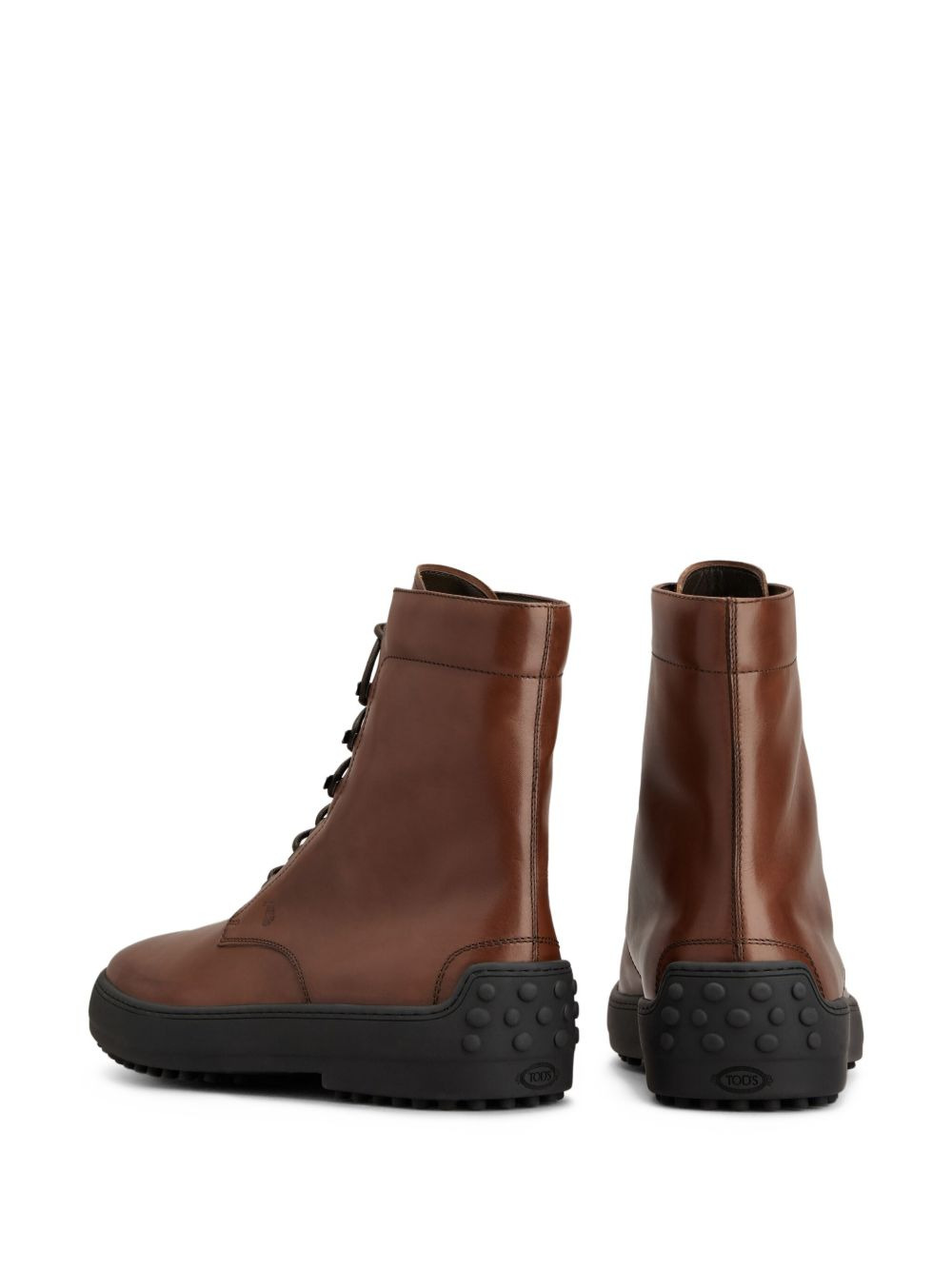 leather combat boots - 3