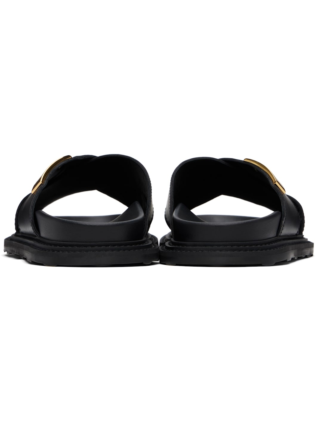 Black Leather Sandals - 2