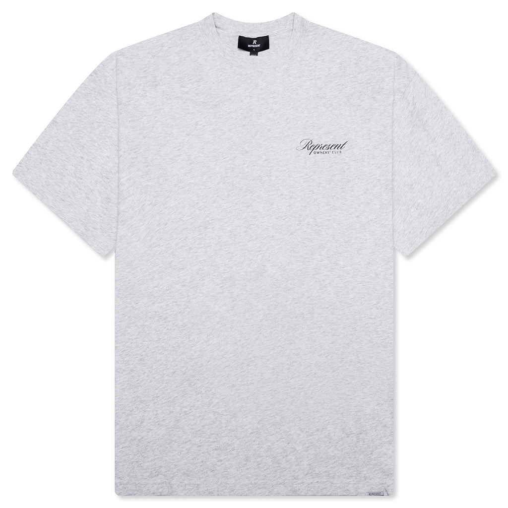 OWNERS CLUB SCRIPT T-SHIRT - CREAM MARL - 1