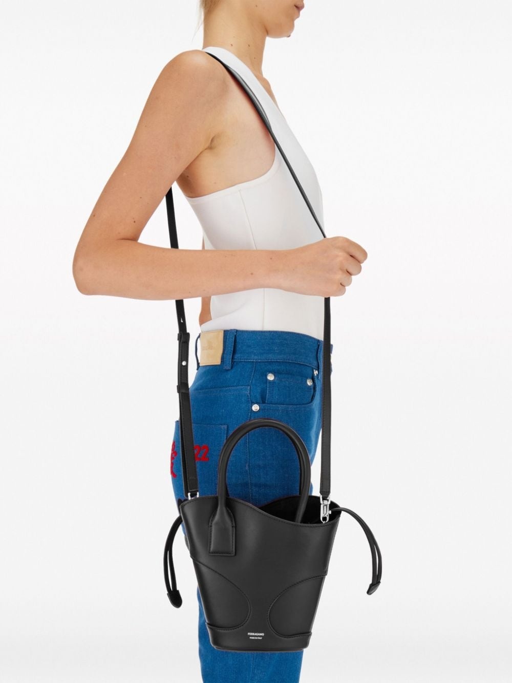logo-print cut-out tote bag - 3