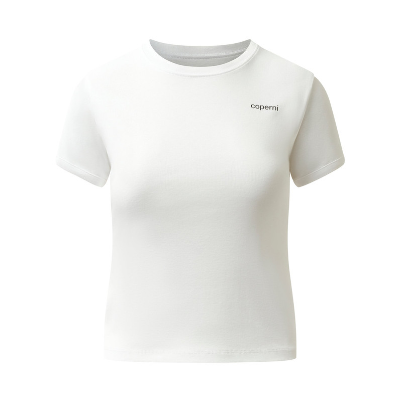 COPERNI Logo Slim Fit T-Shirt in White/Black outlook