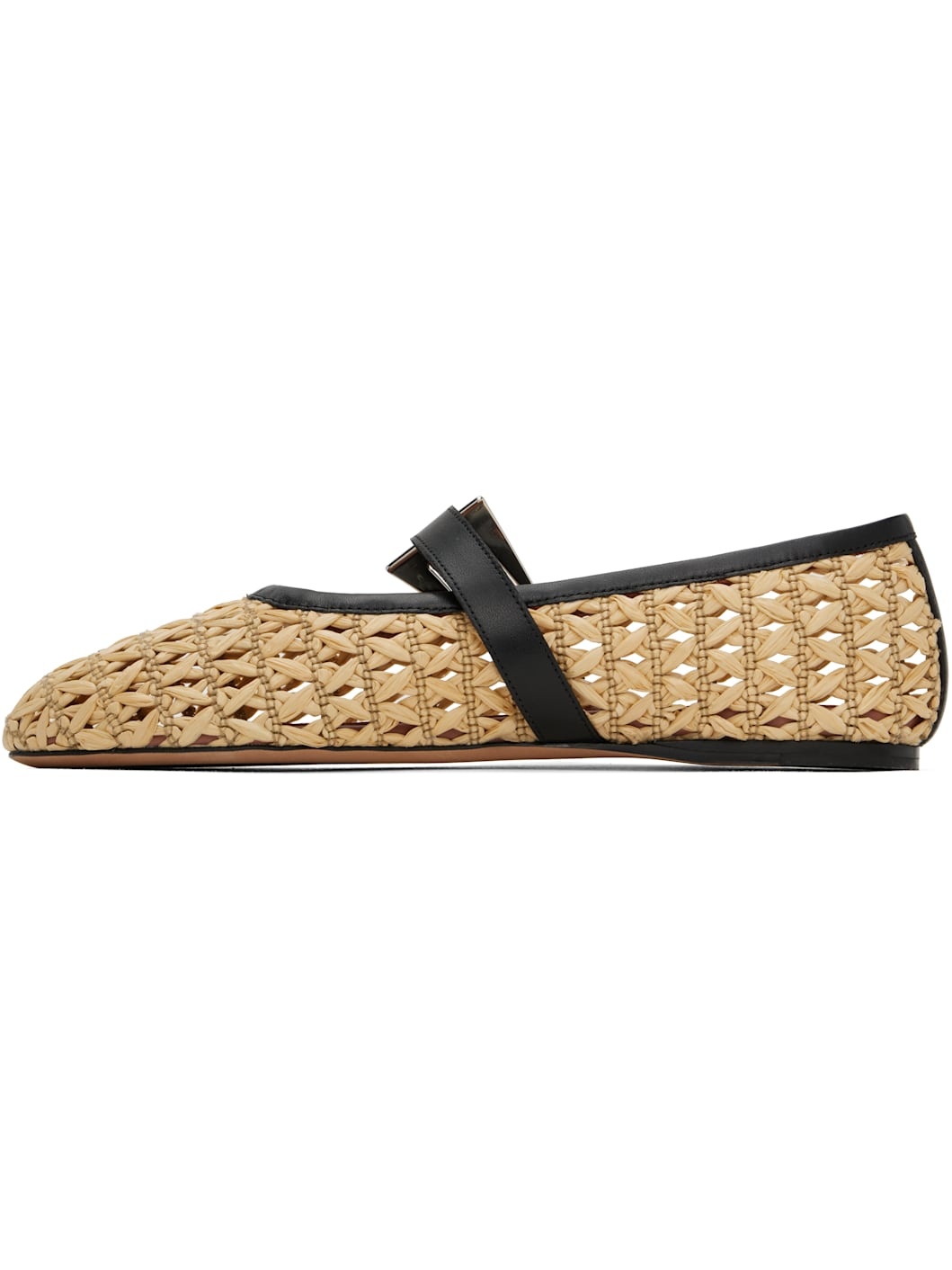 Beige Sveva Buckle Ballerina Flats - 3