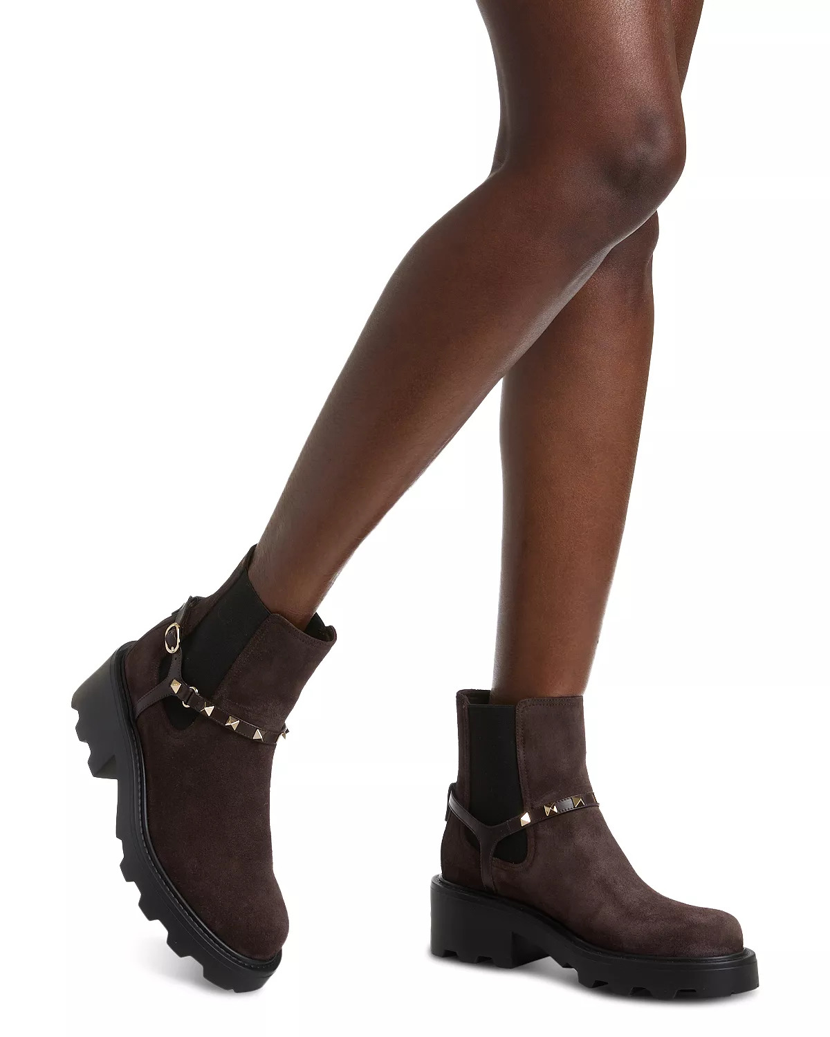 Women's Rockstud Beatle Suede Chelsea Boots - 2