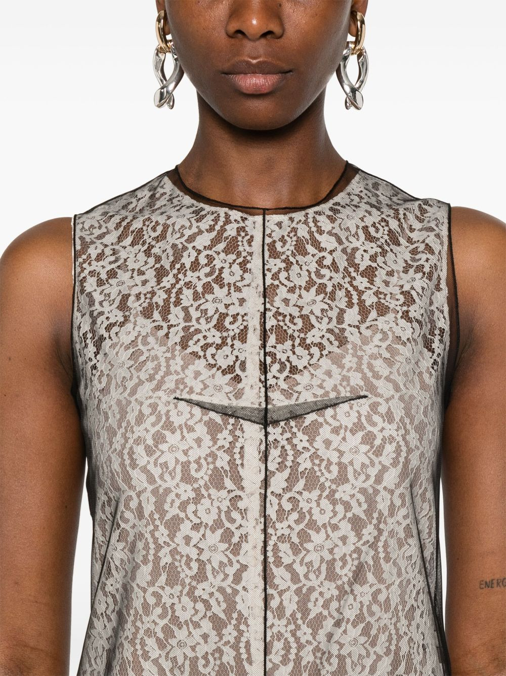Fendi Women Lace Midi Deess - 2