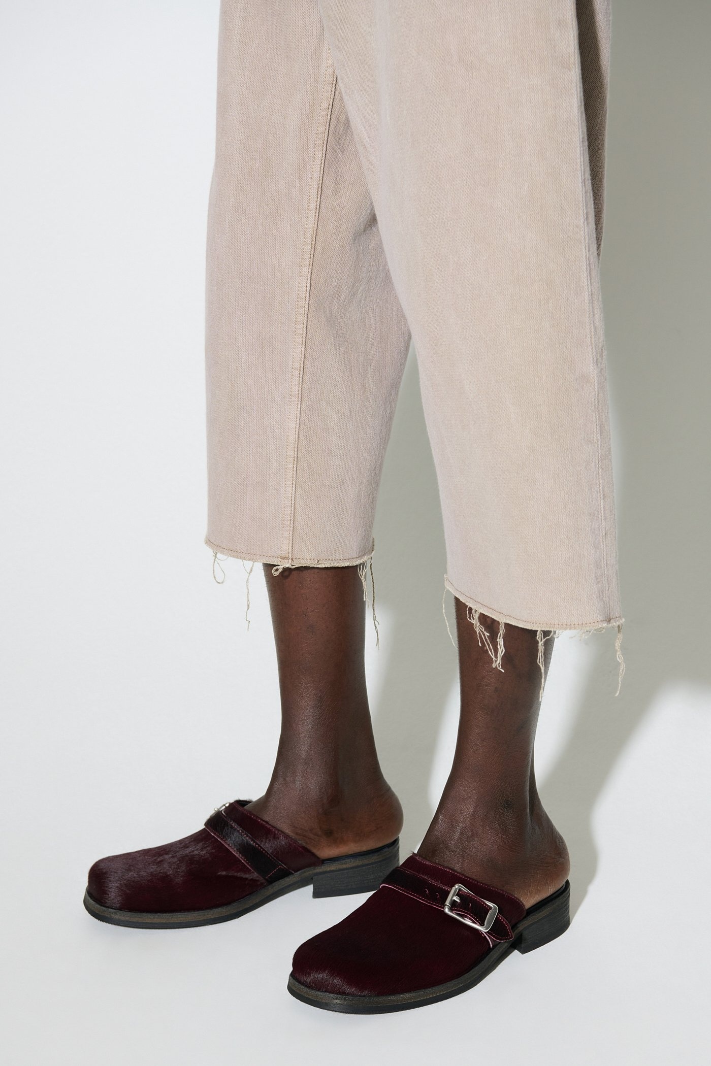 Camion Mule Caramel Bordeaux Hair On Hide - 5