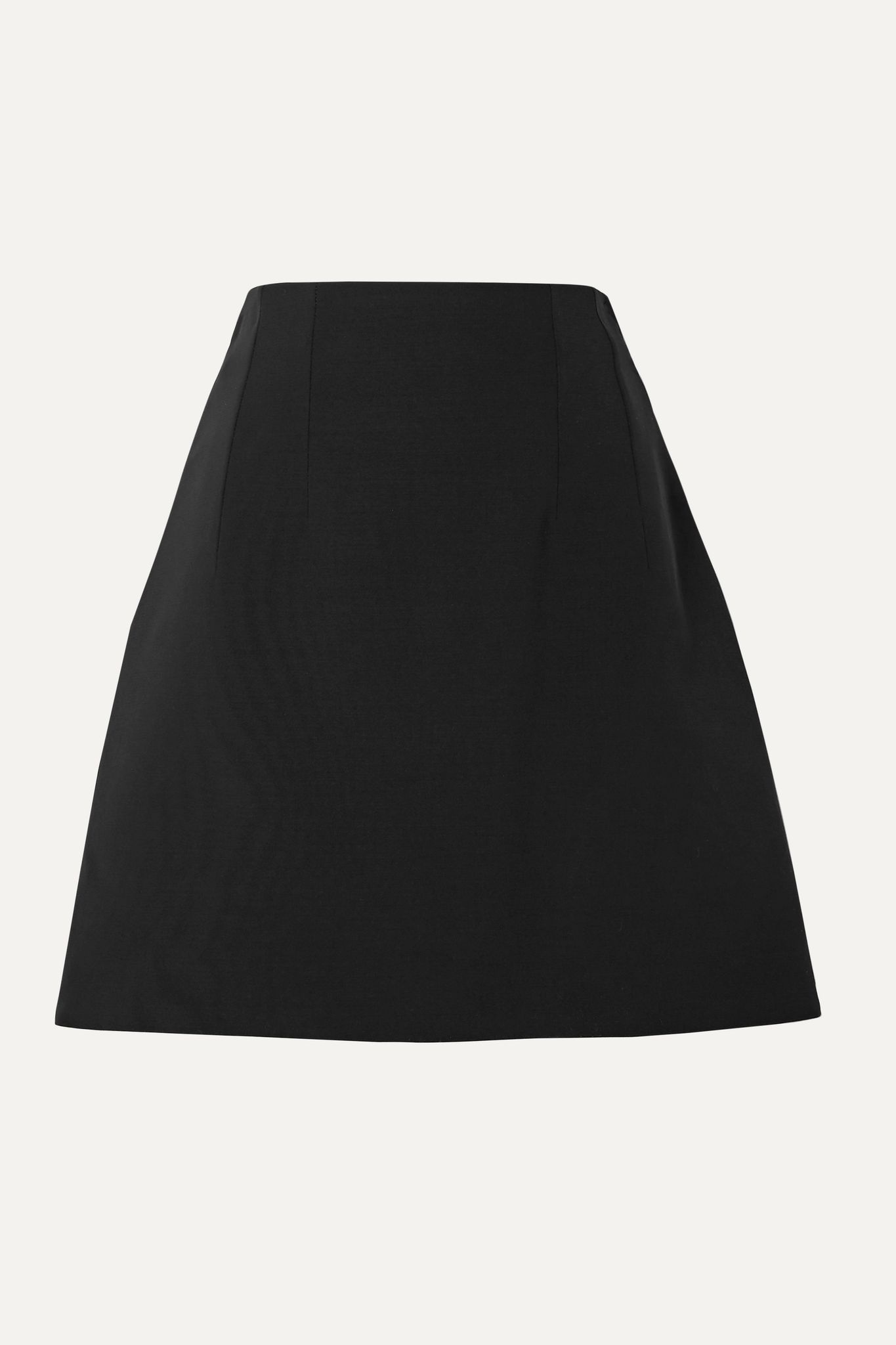 Silk and wool-blend cady mini skirt - 1