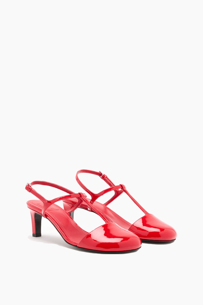 Plan C Heel Sandal in Vermilion Red outlook