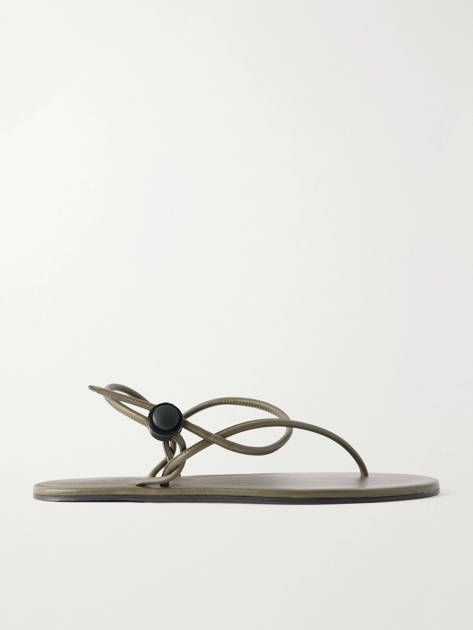 The String Theory leather thong sandals Forest green - 1