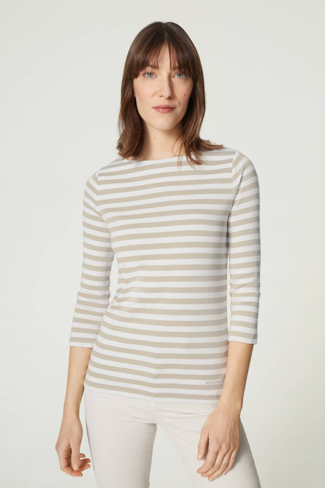 LOUNA LONGSLEEVE IN BEIGE/OFF-WHITE - 2