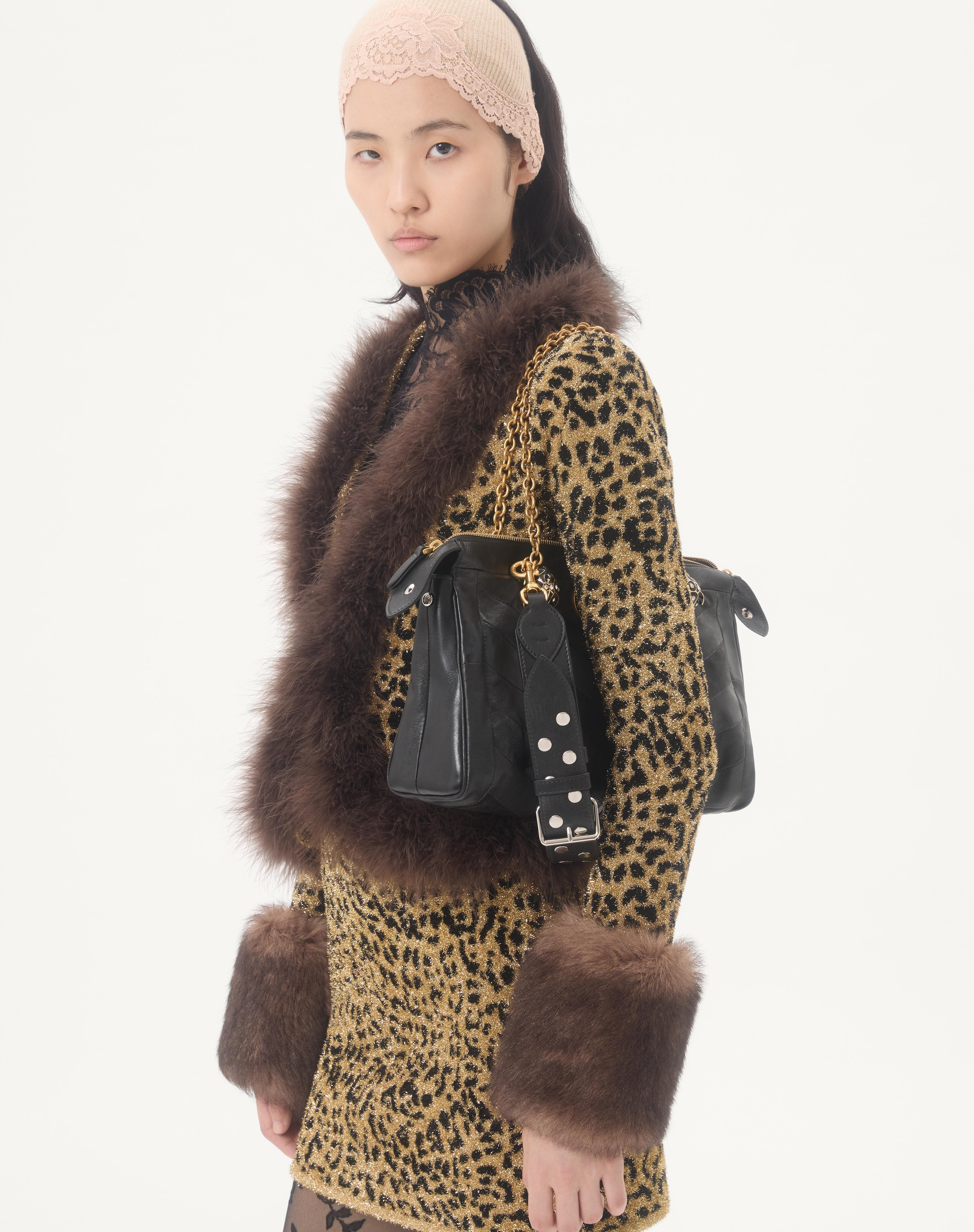 JACQUARD ANIMAL PRINT LUREX KNIT JACKET - 3