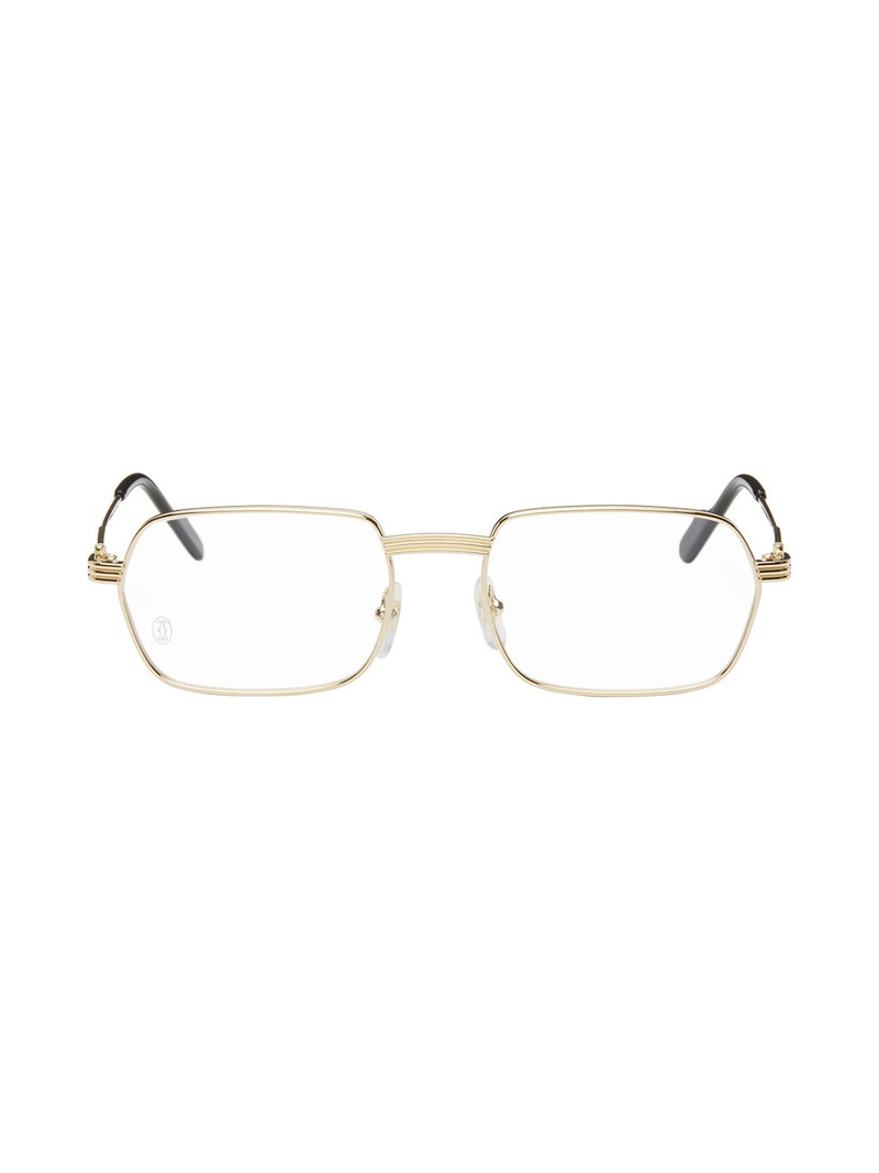 Gold Rectangular Glasses 1