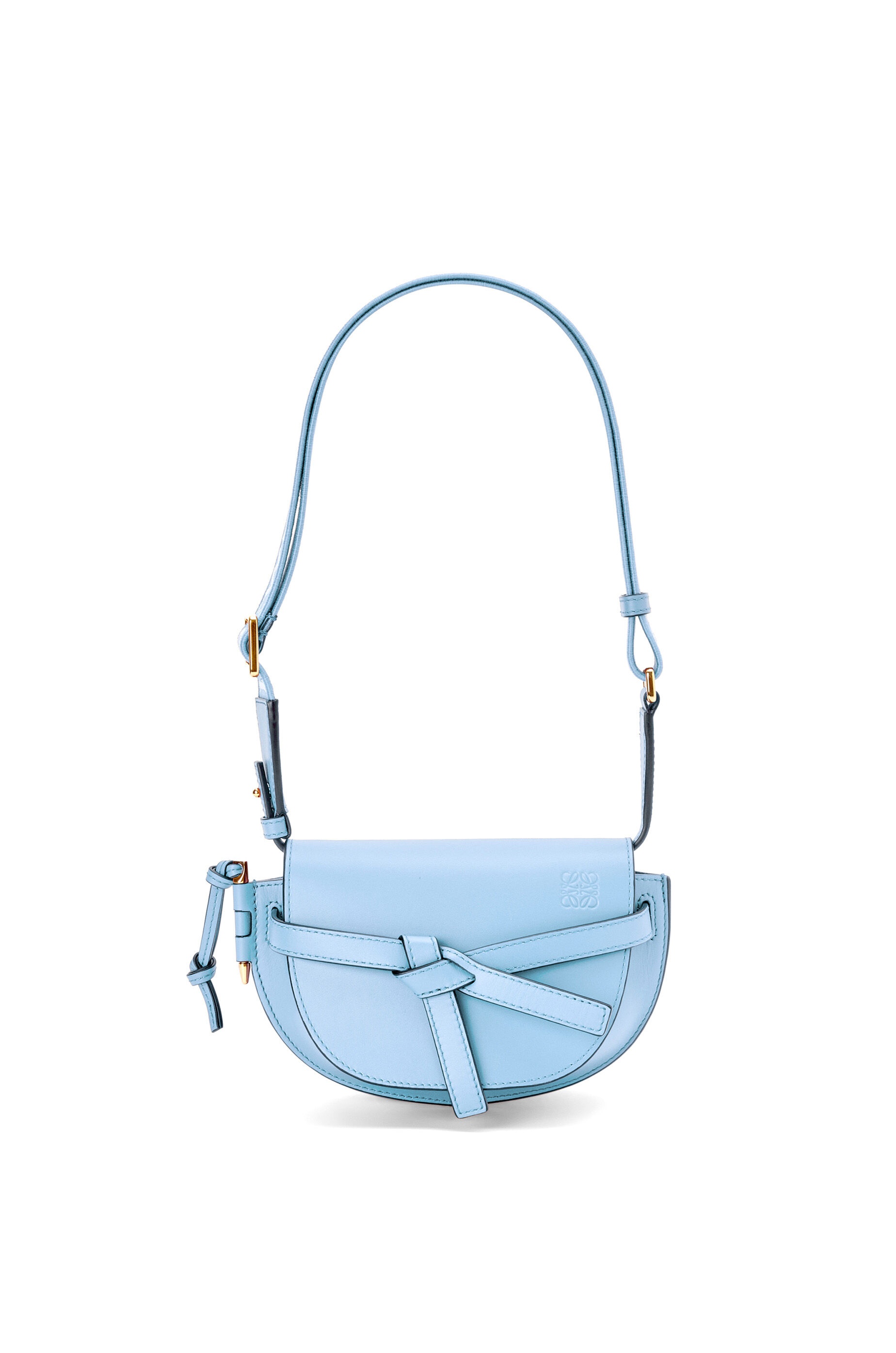 Mini Gate Dual bag in soft calfskin and jacquard - 6