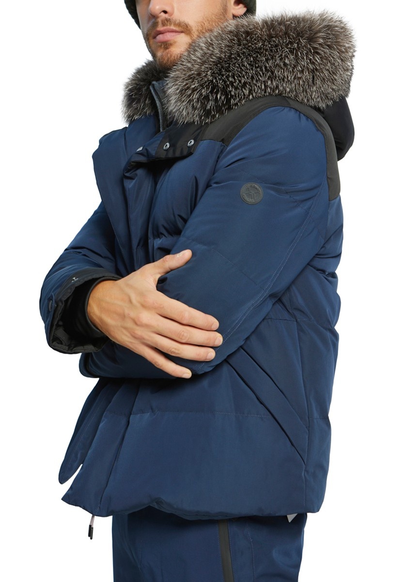 Ski puffer jacket with fox fur hood - 2