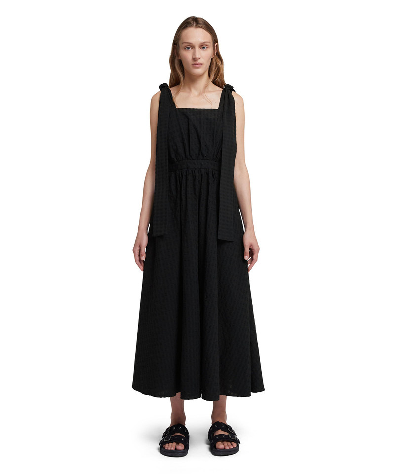 MSGM Poplin seersucker sleeveless dress outlook