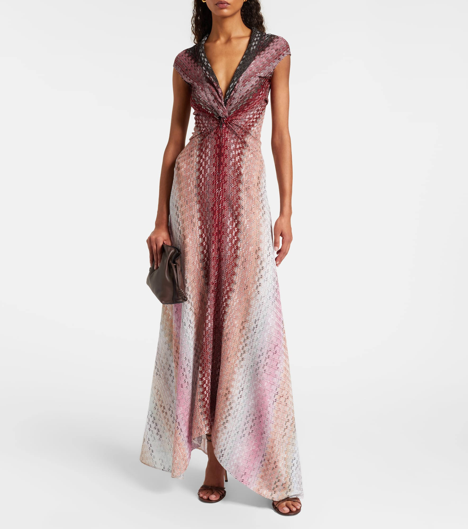 Zigzag jacquard lamé maxi dress - 2